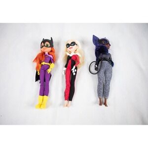 Mattel DC Super Hero Girls Lot of 3 Cat Woman Harley Quinn BatGirl 10" Doll